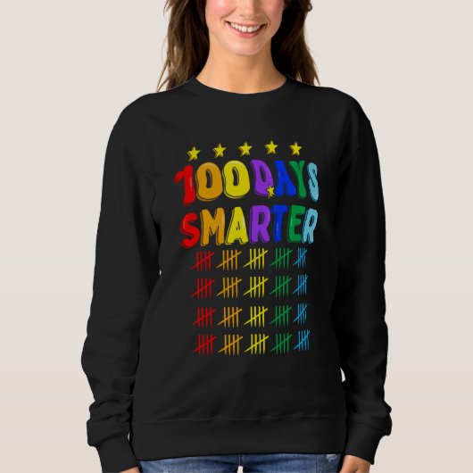 100th Day of School Teachers Kids 100 Days Smarter Trui (Voorkant)