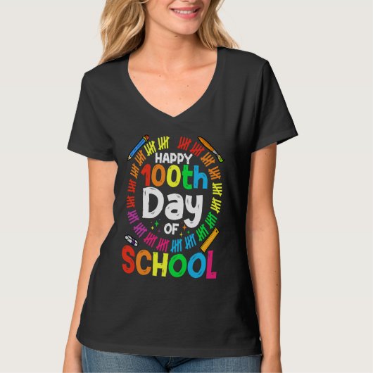 100th Day Of School Teachers Kids Child 100 Days S T-shirt (Voorkant)