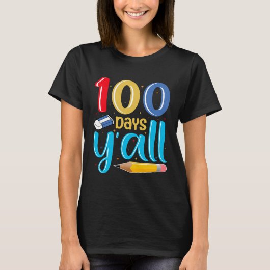 100th Day of School Teachers Kids Child Boys Happy T-shirt (Voorkant)