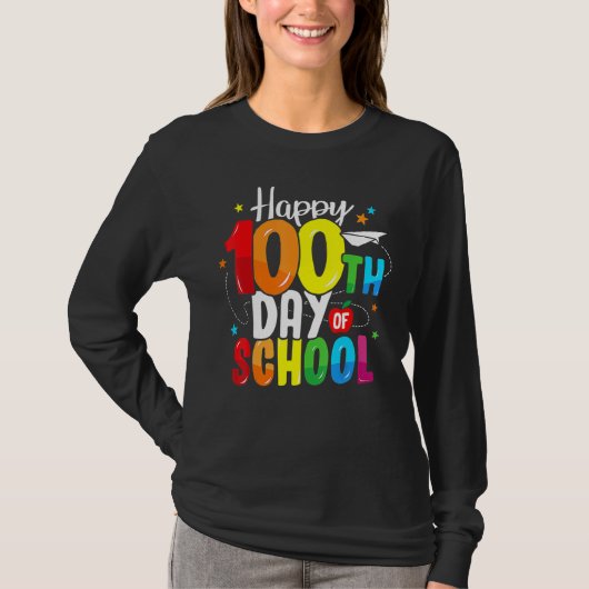 100th Day Of School Teachers Kids Child Happy 100 T-shirt (Voorkant)