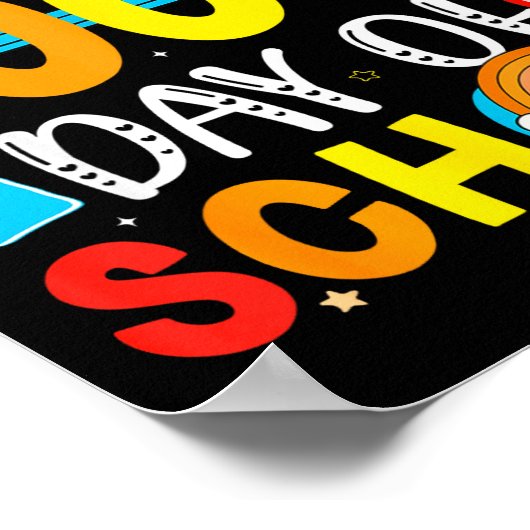 100th Day Of School Teachers Students 100 Days Of  Poster (Hoek)