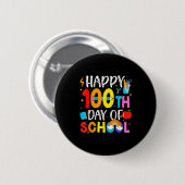 100th Day Of School Teachers Students 100 Days Of Ronde Button 5,7 Cm (Voorkant /achterkant)