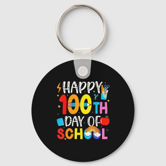 100th Day Of School Teachers Students 100 Days Of  Sleutelhanger (Voorkant)