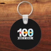 100th Day Of School Teachers Students 100 Days Of  Sleutelhanger (Voorkant)