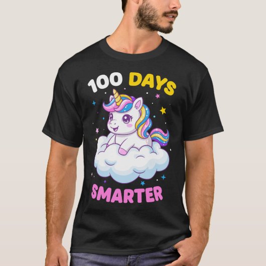 100th Day of School Unicorn Kids Teachers T-shirt (Voorkant)