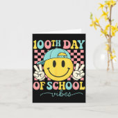 100th Day Of School Vibes 100 Days Teacher Boy Gir Kaart (Gele Bloem)