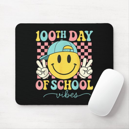 100th Day Of School Vibes 100 Days Teacher Boy Gir Muismat (Met muis)