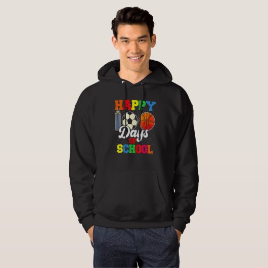 100th Day Student Boys Girls Basketball 100 Days O Hoodie (Voorkant volledig)
