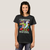 100th Days Of School  Dinosaur Rex 100 Days Smarte T-shirt (Voorkant volledig)