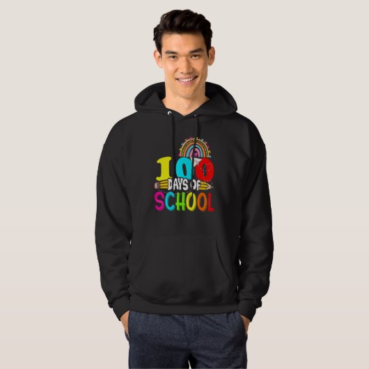 100th Days of School Teacher Kids - 100 Days Smart Hoodie (Voorkant volledig)