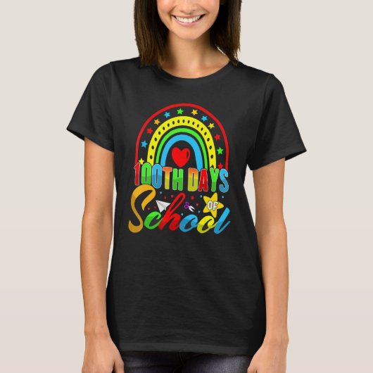 100th Days of School Teacher Kids - 100 Days Smart T-shirt (Voorkant)