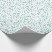 100th TESL/White Random Number Pattern Small Cadeaupapier (Hoek)