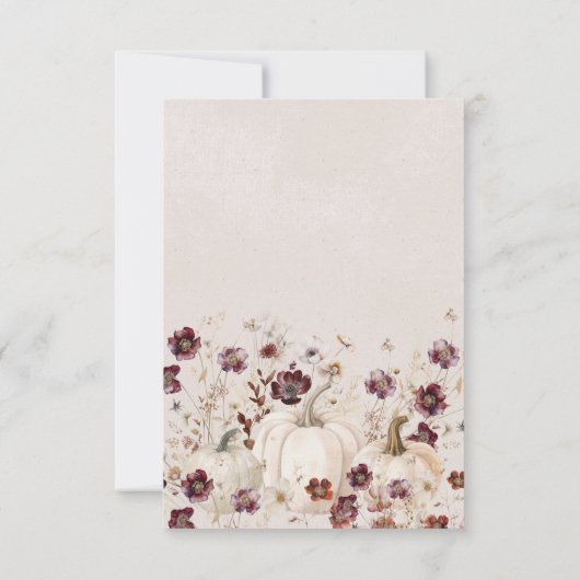 100th verjaardagsfeestje pompoen Wildflower Custom Bedankkaart (Achterkant)