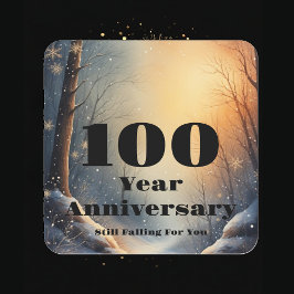 100th Year Anniversary Still Falling For You Bond Vierkante Sticker