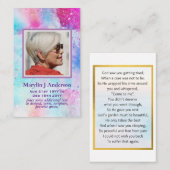 100x Arty Roze Blauw  FOTO Bedenkaart Visitekaartje (Voorkant / Achterkant)