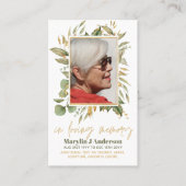 100x Budget Begroening Foto Sympathie Rouwkaart Ge Visitekaartje (Voorkant)