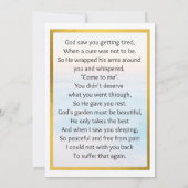 100x Elegant Roze Goud  FOTO Herdenkingskaart Gebe Kaart (Achterkant)