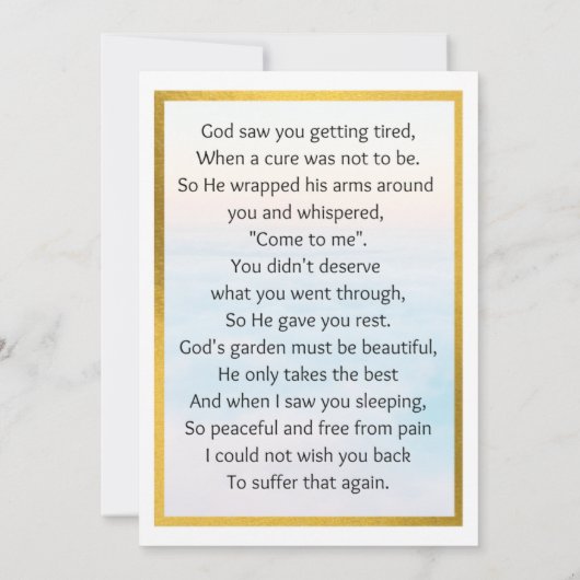 100x Elegant Roze Goud  FOTO Herdenkingskaart Gebe Kaart (Achterkant)