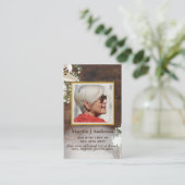 100x Rustic Calla Lily PHOTO Prayer Memorial Kaart Visitekaartje (Staand voorkant)