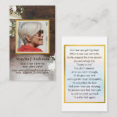 100x Rustic Calla Lily PHOTO Prayer Memorial Kaart Visitekaartje (Voorkant / Achterkant)