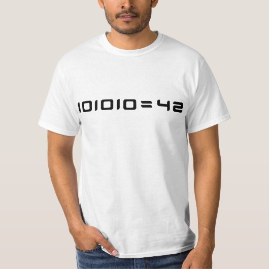 101010 = 42 T-SHIRT (Voorkant)