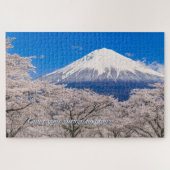 [1014] Mt.Fuji – A White Peak Floating in Blossoms Legpuzzel (Horizontaal)