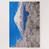 [1014] Mt.Fuji – A White Peak Floating in Blossoms Legpuzzel (Verticaal)