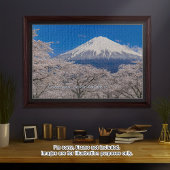 [1014] Mt.Fuji – A White Peak Floating in Blossoms Legpuzzel