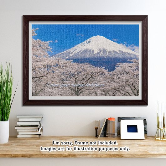 [1014] Mt.Fuji – A White Peak Floating in Blossoms Legpuzzel