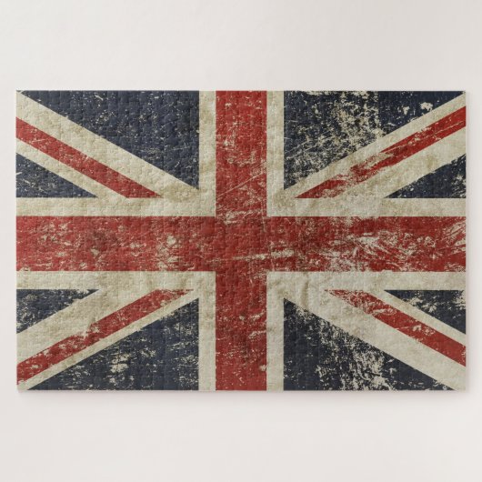 1014 Piece Puzzle - Faded Union Jack Flag Legpuzzel (Horizontaal)