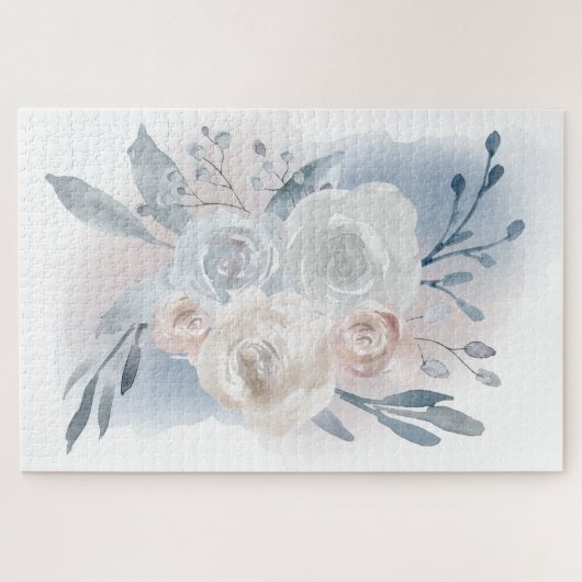 1014 pieken | watercolor flowers legpuzzel (Horizontaal)