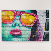 1014 Puzzel - Lippenstift Urban Street Art Legpuzzel (Horizontaal)