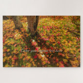 [1014] Quiet Beauty – Maple Leaves on Green Moss Legpuzzel (Horizontaal)