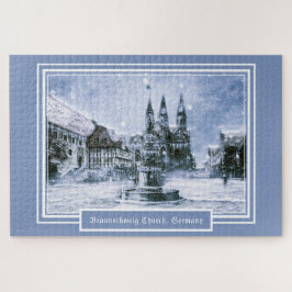 1014 stuks Braunschweig Church Winter Snowy Legpuzzel
