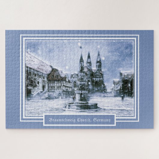 1014 stuks Braunschweig Church Winter Snowy Legpuzzel (Horizontaal)