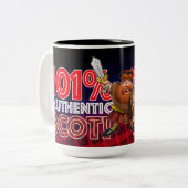 101% Authentic Scot Tweekleurige Koffiemok (Voorkant links)