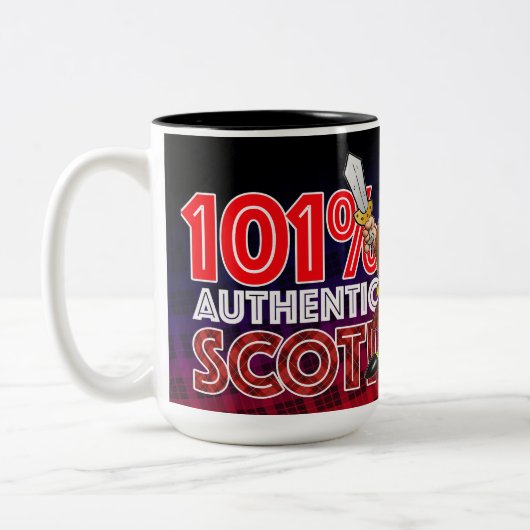 101% Authentic Scot Tweekleurige Koffiemok (Links)