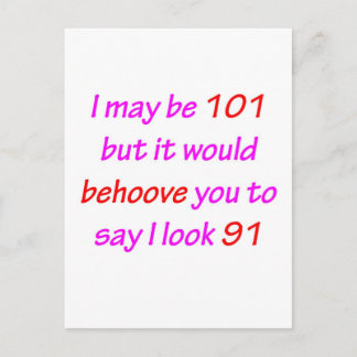101 Behoove u Briefkaart