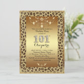 101, Birthday Party 101st, Royal Cheetah gold+ Kaart (Staand voorkant)