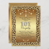 101, Birthday Party 101st, Royal Cheetah gold+ Kaart (Voorkant / Achterkant)