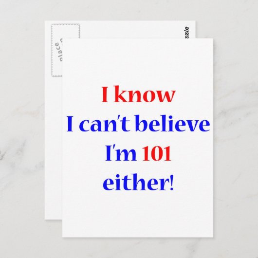 101 BRIEFKAART (Voorkant / Achterkant)