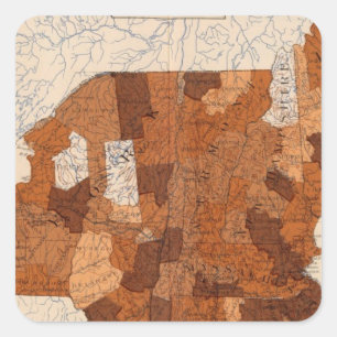 101 Consumptie NY, NJ, New England Vierkante Sticker