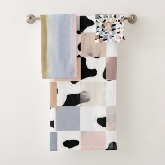 101 Cows + Checkers Towel Bad Handdoek
