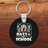 101-Daagse School Schattigee Hond 100-Daagse Slimm Sleutelhanger (Voorkant)