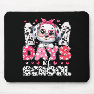 101 Dagen Cute Hond 100e Dag Van School Meisje Ler Muismat