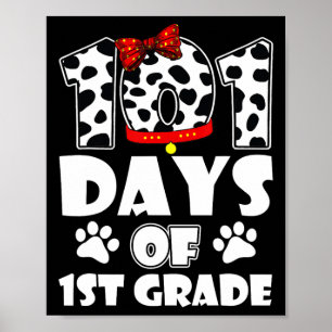 101 dagen school 1e klas hond 100 dagen slimmer st poster