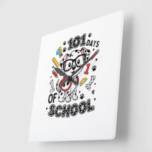 101 dagen school Dalmatian puppy Vierkante Klok