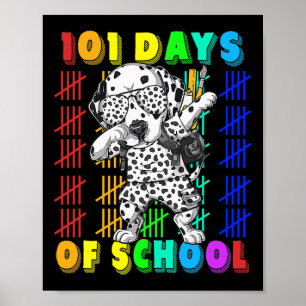 101 Dagen School Dalmatische Hond 100 Dagen Slimme Poster