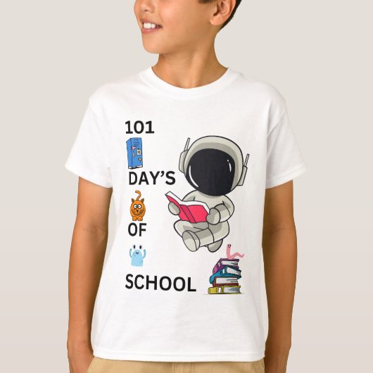 "101 dagen school weg" t-shirt (Voorkant)