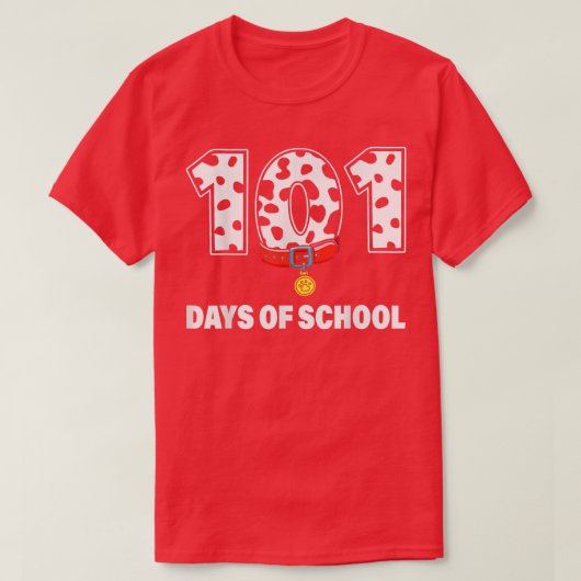 101 dagen slimmere Shirt Dalmation Dog Leerkrachte (Design voorkant)